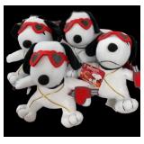 (4) Plush Snoopy Dogs