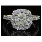14kt Gold Round Brilliant 2.42 ct Diamond Ring