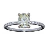 14kt Gold 1.34 ct Oval Fancy Yellow Diamond Ring