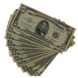 1953 Blue Seal $5.00 Silver Certificate