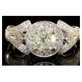 14k White Gold 1.48 ct Round Diamond Ring