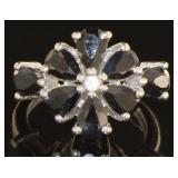 Natural 4.33 ct Sapphire & Diamond Ring