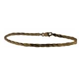 14kt Gold 7" Twist Bracelet
