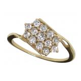 14kt Gold Diamond Waterfall Ring