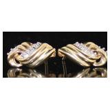 10kt Gold Diamond Earrings