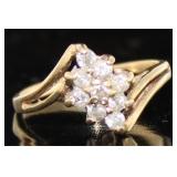 10kt Gold Antique Childs Diamond Ring