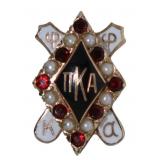 10kt Gold Antique Pen w/Pearl & Ruby