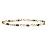 10kt Gold Natural Sapphire & Diamond Bracelet