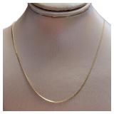 14kt Gold 16" Herringbone Necklace