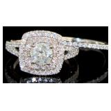 14kt Gold 2.31 ct Round Diamond Bridal Set