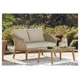 Ashley P350-035 Crystal Cave Love Seat w/ Table