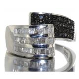 Brilliant 1.00 ct Black & White Diamond Ring