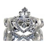 Brilliant Diamond Claddagh Ring