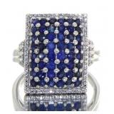 Natural 2.88 ct Sapphire Waterfall Ring