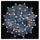 Natural 6.40 ct Sapphire Cocktail Ring