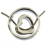 Swarovski Silvertone Heart Pendant