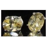 Natural 4.00 ct Golden Citrine Stud Earrings