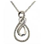 Beautiful 1/4 ct Diamond Infinty Necklace