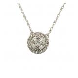 10kt Gold Round Brilliant 18" Diamond Necklace