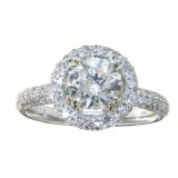 14K White Gold 2.30 ct Round Diamond Ring