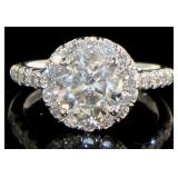 14kt Gold 3.02 ct Round Brilliant Diamond Ring