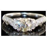 14kt White Gold 1.82 ct Round Diamond Ring