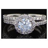 14Kt White Gold 1.91 ct Round Diamond Bridal Set