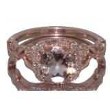 14kt Rose Gold 1.31 ct Morganite & Diamond Ring