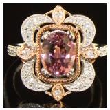 14kt Gold 2.31 ct Tourmaline & Diamond Ring