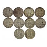 Mixed Date: Franklin Silver Half Dollar