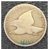 1858 Flying Eagle Copper Cent *Last Year
