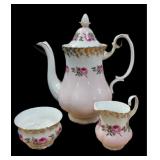 Royal Albert Teapot, Cream & Sugar