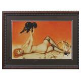 Pin Up Girl On Tiger Rug Giclee By Alberto Vargas