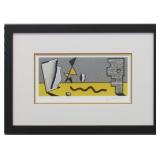 Figures Print Plate Signed Roy Lichtenstein