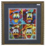 Donald Duck Suite Of 4 Giclee By Peter Max