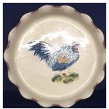 Estate Rooster Pie Plate