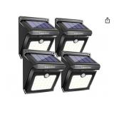 Set of 4 Solar Outdoor Stick-Up Light Motion