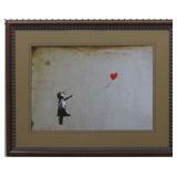 Girl W Heart Balloon By Graffiti Artist Banksy