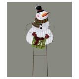 Metal Snowman Yard Sign