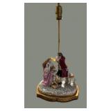Beautiful Colonial Couple Lamp