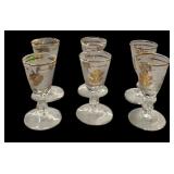 (6) Autumn Leaf Libby Glasses