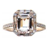 14kt Rose Gold 2.50 ct Morganite & Diamond Ring
