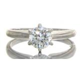 Solid Platinum Brilliant 3/4 ct Diamond Solitaire