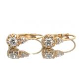 14kt Gold Brilliant 1/2 ct Diamond Hoop Earrings