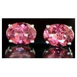 14kt White Gold 2.30 ct Oval Tourmaline Studs