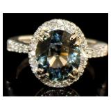 14kt Gold 5.31 ct Tourmaline & Diamond Ring
