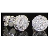 14kt Gold Brilliant 3/4 ct Diamond Stud Earrings