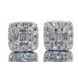 14kt Gold Brilliant 1.00 ct Diamond Earrings
