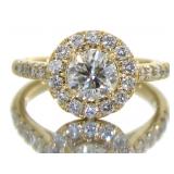 14kt Yellow Gold 1.67 ct Round Diamond Ring