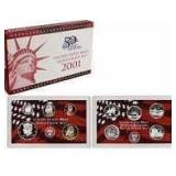 2001 US Mint Silver Proof Set w